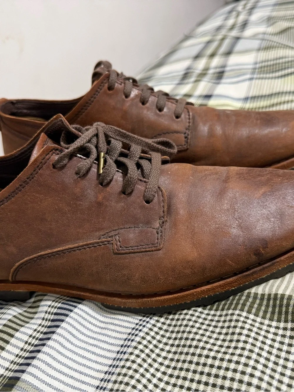 Timberland Boot Company Leather Lace Casual Shoes  11 Walnut